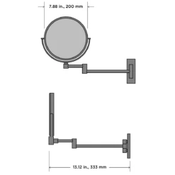 Palette Wall Mount Makeup Mirror