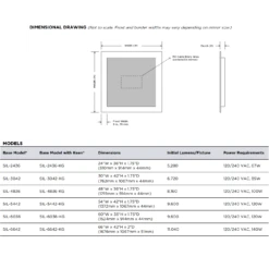 Silhouette Rectangle Lighted Mirror