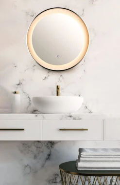 Floating Round 23 Inch Mirror -Home Lighting Shop et2 E42032PCWT 1