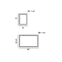 Aspen Rectangular Color Select LED Mirror