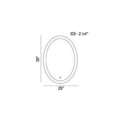 Odessa Oval Color Select LED Mirror