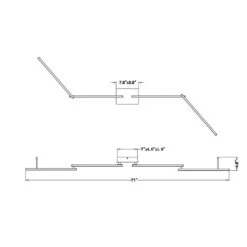 Highway 4 Semi Flush Ceiling Light
