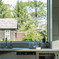 Henry Glass Pendant -Home Lighting Shop hub hnryglmin184253 clrplat2