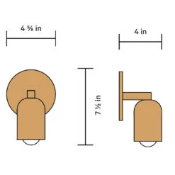 Fixed Down Slim Wall Sconce