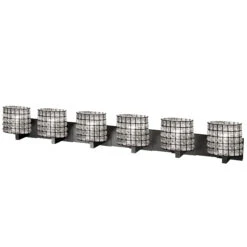 Wire Glass Modular Bathroom Vanity Light