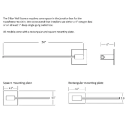 Z-Bar End Mount Wall Sconce