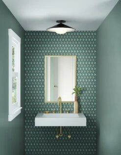 Cruz Ceiling Light Fixture -Home Lighting Shop ku CRUZ FM22815 BKWHBATHRM