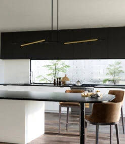 Shift Linear Pendant -Home Lighting Shop kuzco SHIFT LP28760 BKBG kitchen