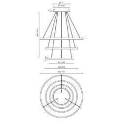 Cerchio Three Tier Chandelier