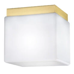 Cubi LED Wall / Ceiling Light -Home Lighting Shop leucos cubi sm brass clg