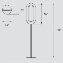 Lens Oval Floor Lamp