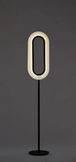 Lens Oval Floor Lamp -Home Lighting Shop lzf lensovlfloor whbk1