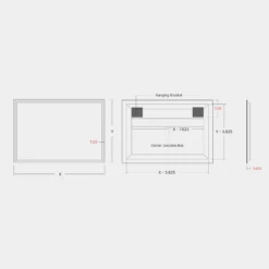 Classic L02I Horizontal Full Frame Edge Indirect LED Mirror