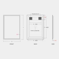 Classic L02I Vertical Full Frame Edge Indirect LED Mirror