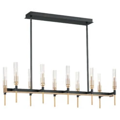Flambeau Linear Chandelier -Home Lighting Shop maxim 16127CLBKAB add