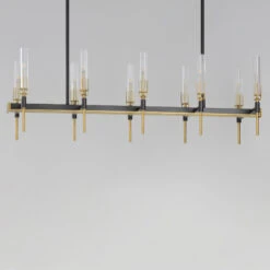 Flambeau Linear Chandelier -Home Lighting Shop maxim 16127CLBKAB 01