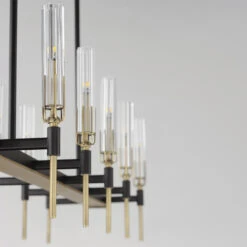 Flambeau Linear Chandelier -Home Lighting Shop maxim 16127CLBKAB 03