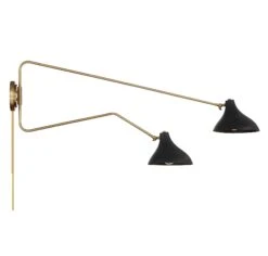 Adriana Swing-arm Plug-in Wall Sconce -Home Lighting Shop meridian m90088mbknb f