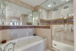 242 Series 6 Inch Frosted/Clear Lensed Shower Trim