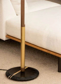 Linea Uno Floor Lamp 18 Linea Uno Floor Lamp -Home Lighting Shop nomon linea uno walnutbrass add2