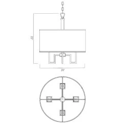 Maya Drum Shade Chandelier