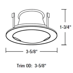 NL Series 3IN Frosted Dome Lens Trim With Reflector