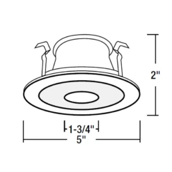 NL Series 4IN RD Flat Frost/Clear Lens Trim