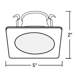NL Series 4IN SQ Frosted Flat Lens Trim