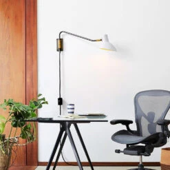 Swing Plug-in Wall Sconce -Home Lighting Shop nova 3011631GMW instof