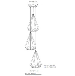 Hatton 3 Multi Light Pendant