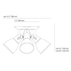 Stirrup Triple Ceiling Spot Light