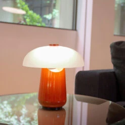 Ongo Portable Lamp -Home Lighting Shop ongo portable orange etched add