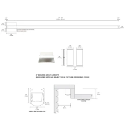 Cirrus Ceiling 4S Wall Grazer W/ Remote Power