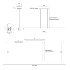 Glide Wood Warm Dim Suspension W/ Center Feed Power