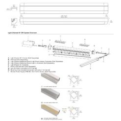 BIY LC45 45 Degree Surface Mount Light Channel
