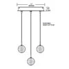 Bubble Ball Round 3-Light Pendant