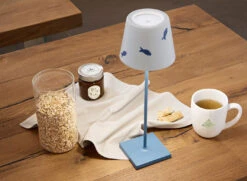 Poldina Pro Lido Rechargeable Table Lamp -Home Lighting Shop poldina lido blue fishes insitu