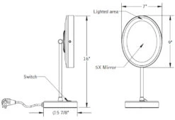 Baci Junior Oval Table Mirror