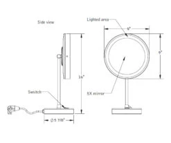 Baci Junior Round Table Mirror