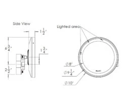 Baci Senior Double Arm Wall Mirror