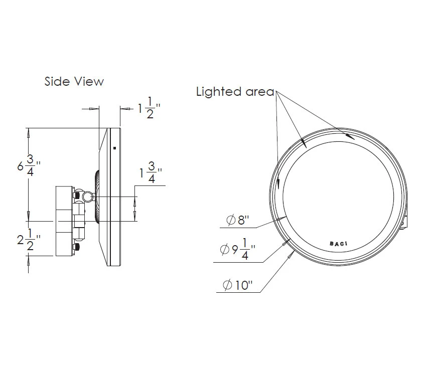 Baci Senior Double Arm Wall Mirror 3 Baci Senior Double Arm Wall Mirror