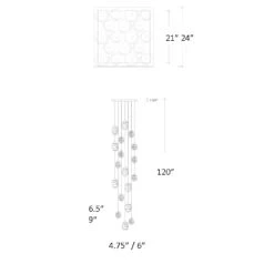 Cocoon Square Multi-Light Chandelier