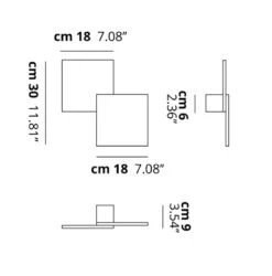 Puzzle Double Square Wall / Ceiling Flush Light