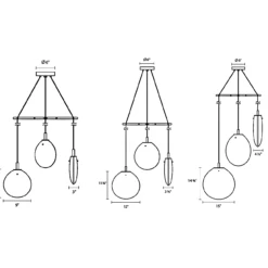 Cantina 3 Light Tri Spread Pendant