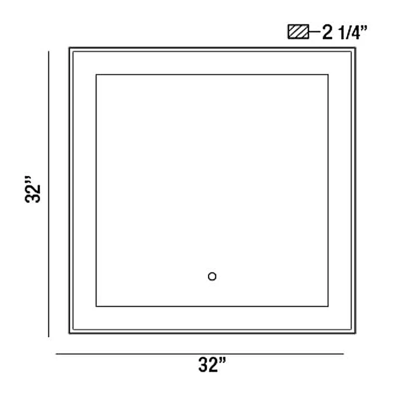 Square Edge-Lit LED Mirror 3 Square Edge-Lit LED Mirror