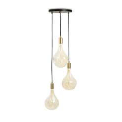 Tala Voronoi II 3-Light Multi Light Pendant -Home Lighting Shop tal Voronoitriplblk brass1