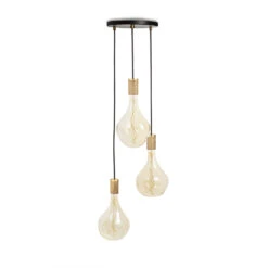 Tala Voronoi II 3-Light Multi Light Pendant -Home Lighting Shop tal Voronoitriplblk oak1