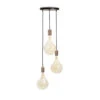 Tala Voronoi II 3-Light Multi Light Pendant -Home Lighting Shop tal Voronoitriplblk walnut1