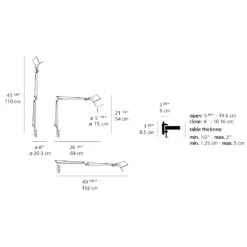 Artemide Tolomeo Mini Desk Lamp With Clamp