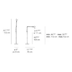 Artemide Tolomeo Micro LED Floor Lamp